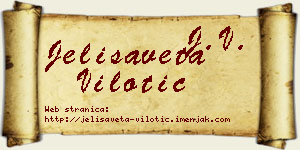 Jelisaveta Vilotić vizit kartica